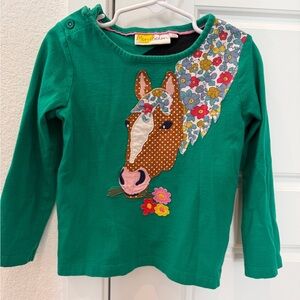Mini Boden Horse long sleeved shirt size 3-4 years